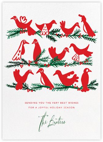 Christmas cards - Paperless Post Christmas Greeting Cards Sayings, Christmas Greeting Card Messages, Peace Bird, Holiday Birds, Christmas Illustrations, Paperless Post, Bird Cards, Holiday Greeting Cards, Christmas Greeting