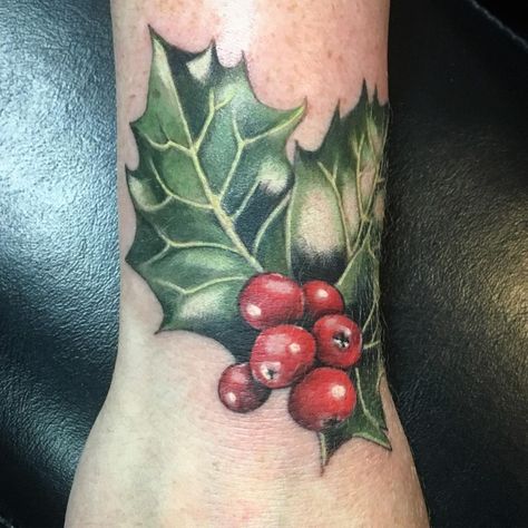 Holly Tattoo, Deer Tattoo Designs, Autumn Tattoo, Christmas Tattoo, Anklet Tattoos, Wonderland Tattoo, Deer Tattoo, Rabbit Tattoos, Female Tattoo Artists