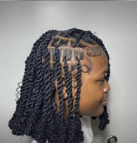 Twist Bob, 2 Strand Twist Styles, 2 Strand Twist, Keeping Hair Healthy, Curled Bob, Hair Braider, Protective Hairstyles For Natural Hair, Two Strand Twist, Twist Styles