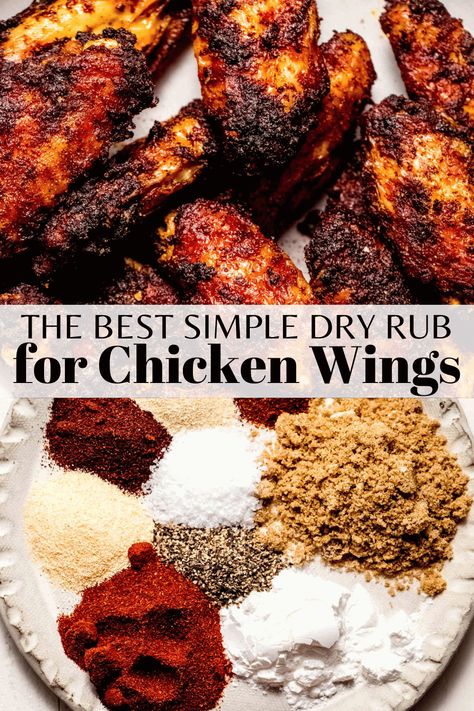 Best Seasoning For Chicken Wings, Spicy Wings Air Fryer, Wing Spice Rub, Bbq Dry Rub Chicken Wings, Dry Chicken Wings, Crispy Spicy Chicken Wings, Chicken Wing Rub Dry Grill, Easy Dry Rub Chicken Wings, Asian Dry Rub For Chicken