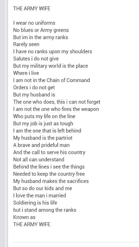 Proud Army Wife Poem Letter To Boyfriend In Basic Training, Army Girlfriend Quotes, Deployment Letters, Army Wife Quotes, Wife Poems, Army Boyfriend, Army Husband, Independent Quotes, Prayer For Wife