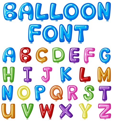 Letter A Font, Font Design Alphabet, Balloon Font, Graffiti Alphabet, Graffiti Font, Balloon Shapes, Patch Aplique, English Alphabet, Alphabet Design