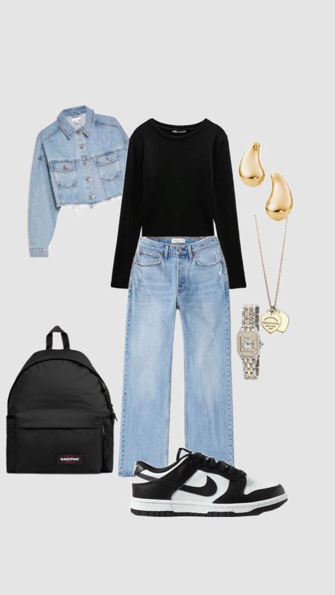 Outfit for school 🪩 Dress Down Day School Outfit, School Event Outfit, Monday Outfits For School, Monday Outfit, Dress Down Day, Outfit For School, Retro Wallpaper Iphone, Friday Outfit, School Event