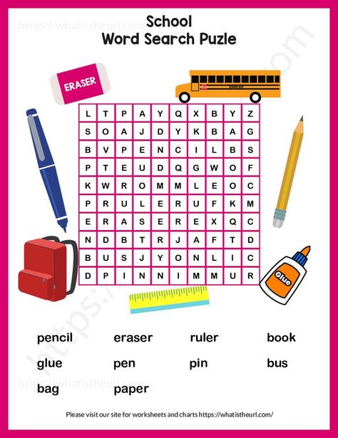 This is our printable puzzle on School Word Search. The students will need to find the School related item names in the puzzle. Finding Words Puzzle, Find The Way Puzzle, Puzzle Words Worksheets, Find Words Puzzle For Kids, Find The Words Puzzle, Kindergarten Word Search, Computer Activities For Kids, Back To School Word Search, School Word Search