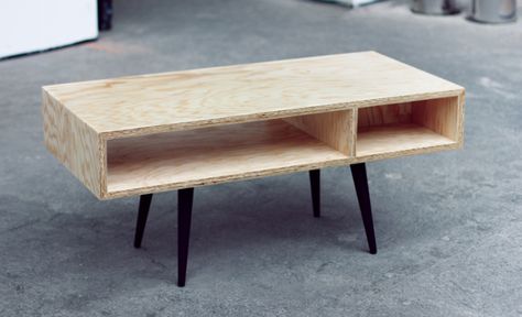 Plywood Coffee Table Plywood Furniture Diy, Plywood Diy, Plywood Coffee Table, Plywood Table, Plywood Projects, Reclaimed Wood Coffee Table, Diy Coffee Table, Plywood Furniture, Furniture Hacks