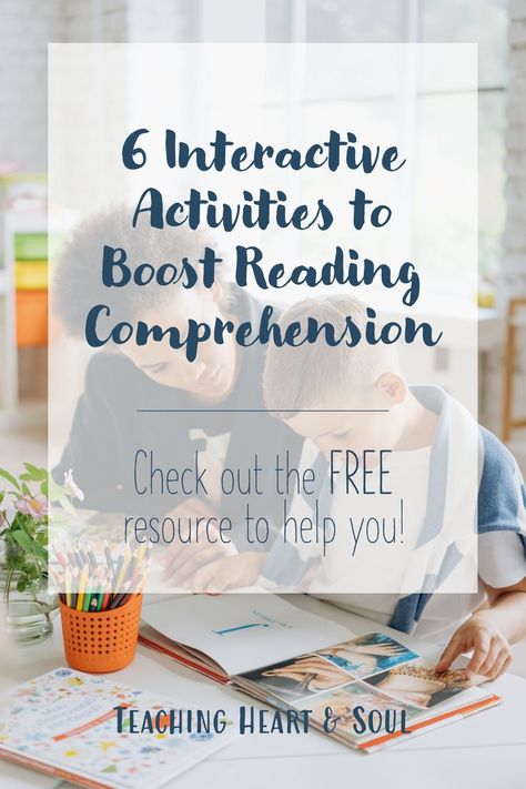 6 Interactive Activities to Boost Reading Comprehension (FREE 50-Page Resource) Increase Reading Comprehension, Activities For Reading Comprehension, How To Help With Reading Comprehension, Comprehension Games 3rd Grade, Improving Reading Skills, How To Improve Reading Comprehension, During Reading Activities, How To Teach Reading Comprehension, Read To Someone Activities