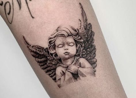 Guys Hand Tattoos, Tattoos For Guys Hand, Angel Tattoo For Women, Cupid Tattoo, Abstract Tattoo Ideas, Chicanas Tattoo, Angel Tattoo Designs, London Tattoo, Hand Tattoos For Women