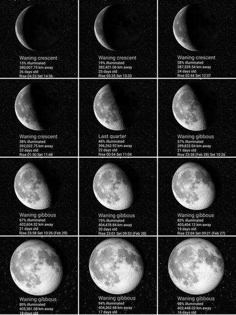 I found this amazing page on instagram called @moon_phases that posts daily phases of the moon! Star Photography Settings, Moon Photography Settings, Beginner Photography Camera, Camera Guide, Photographing The Moon, Photography Planner, Pencil Png, Manual Photography, Photography Hacks