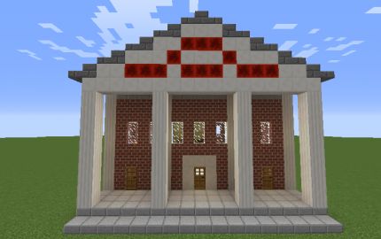 Courthouse Minecraft Build, Minecraft Courthouse Ideas, Minecraft Courtroom, Minecraft Court House, Courthouse Minecraft, Minecraft Courthouse, Minecraft Inspo, Minecraft House Designs, Easy Build