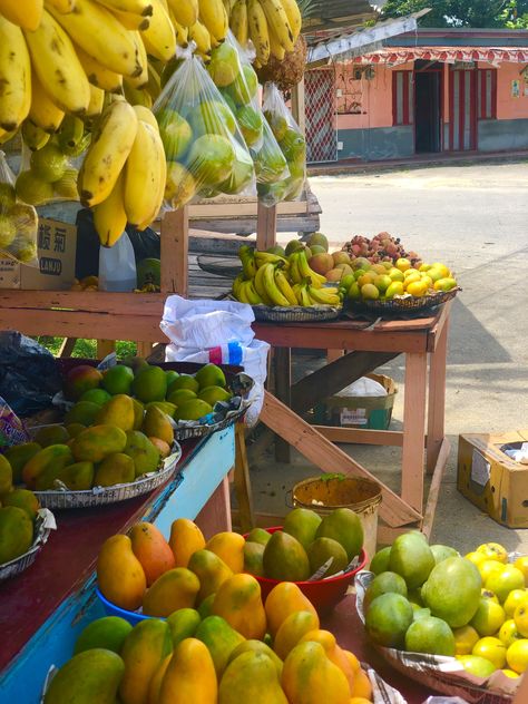 Outdoor Kitchen Tropical, Caribbean Market, 21st Of September, Caribbean Aesthetic, Jamaica Culture, Caribbean Vibes, Island Gyal, Curry Goat, St Elizabeth