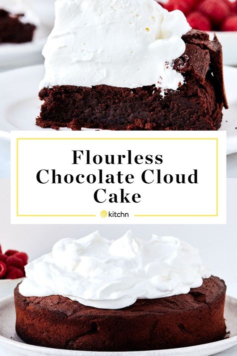 Chocolate Cloud Cake Recipe, Cloud Cake Recipe, Chocolate Cloud Cake, Cloud Cake, White Cake Recipe, Low Carb Treats, Flourless Chocolate Cakes, Flourless Chocolate, Dairy Free Chocolate