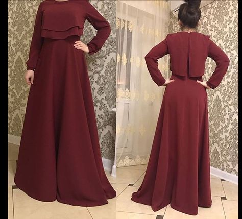 Dress Hijab Simple, Maroon Hijab, Maroon Bridesmaid, Maroon Bridesmaid Dresses, Baju Kahwin, Hijab Dress Party, Hijab Simple, Soiree Dress, Muslimah Dress