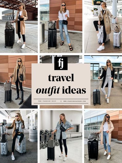 My Favorite Airport Outfits & Travel Essentials for Jetsetters - Fashion Jackson Car Travel Outfit, Mom Travel Outfit, Travel Style Airport, Airport Travel Outfits, Road Trip Outfit, Fashion Travel Outfit, Travel Outfit Plane, New York Vacation, Airport Outfits