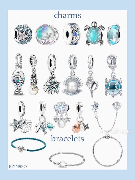 Aesthetic Pandora Charms, Pandora Bracelet Ideas Simple, Pandora Charms Aesthetic, Pandora Charm Bracelet Aesthetic, Pandora Bracelet Charms Ideas, Pandora Bracelet Designs, Dream Bracelet, Pandora Jewelry Charms, Bracelet Pandora