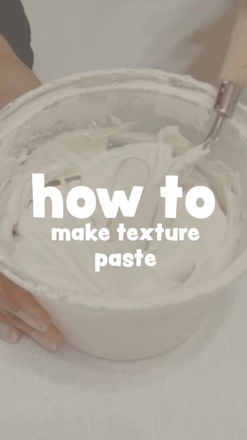 Texture Making Ideas, Home Made Texture Paste Recipe, Plaster Art Recipe, Textured Paste Recipe, Texture Art Recipe, Spackling Paste Wall Art, Textured Canvas Art Materials, What To Use For Textured Art, Texture Art Paste Recipe