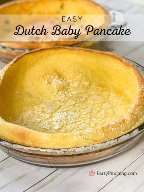 Dutch Puff Pancake, Puff Pancake Recipe Breakfast, German Puff Pancake, Puffed Pancake Recipe, Dutchbaby Pancake Recipe, Easy Dutch Baby Recipe, Dutch Baby For One, Dutch Baby Bake 12 Tomatoes, Baby Dutch Pancakes