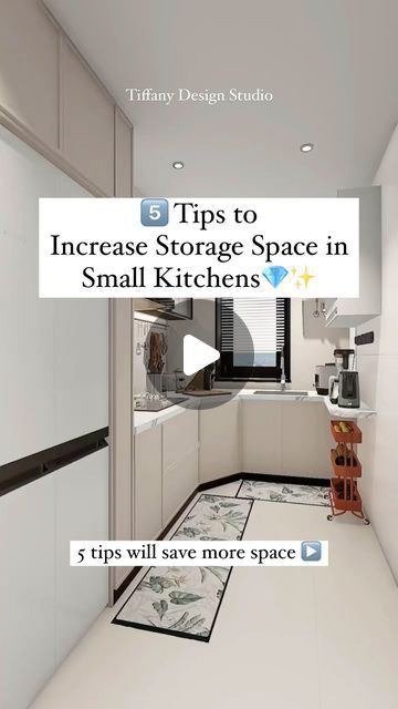 Tiffany design studio💎 on Instagram: "Caption on video ⬆️💎✨ • • • #tiffanydesignstudio #kitchendesignideas #smallkitchen" Small Kitchen Decor, Beauty Room Decor, Studio Kitchen, Tiny Kitchen, Kitchen Plans, Beauty Room, Kitchen Style, Beautiful Kitchens, Small Kitchen