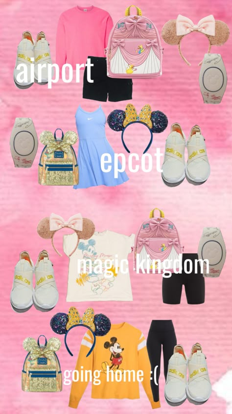 Disney World Themed Outfits, Disney Fits Spring, Comfy Disney Outfits Summer, Disney Park Outfits Women, Epcot Disneybound, Disney World Outfits Family, Disney World Fits, Preppy Disney Outfits, Diy Disney Outfits