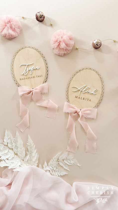 Ribbon Bow Name Sign Personalized Hospital Birth Announcement Baby Gift Baby Photo Prop Vintage Lace Trim Coquette - Etsy Light Pink And White Nursery, Hospital Birth Announcement, Baby Birth Announcement Photos, Bow Theme, Girly Nursery, Baby Announcement Pictures, Birth Announcement Photos, Birth Announcement Sign, Announcement Sign