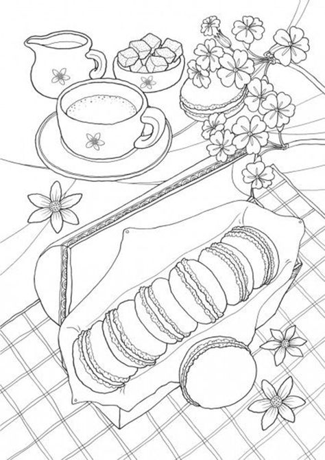 Fun food coloring pages for your little one. They're free and easy to print. The collection is varied for different skill levels. Pin it. #freeprintables #food #coloringpages #freecoloringpages Coquette Coloring Page, Cute Coloring Pages Easy, Free Printable Coloring Pages For Adults, Coloring Book Pages Printables, Coloring Sheets Aesthetic, Cute Coloring Pages Free Printable, Cute Food Coloring Pages, Coloring Book Design, Modele Zentangle