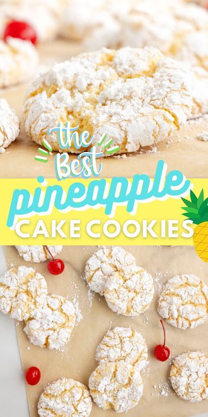 Pineapple Cake Mix Desserts, Pineapple Upside Down Cake Mix Cookies, Pineapple Upside Down Cake Sugar Cookies, Pineapple Crinkle Cookies, Pineapple Cake Cookies, Pineapple Drop Cookies Recipe, Recipes Using Pineapple Tidbits, Pineapple Upside Down Cake Cookies, Pineapple Upside Sugar Cookies