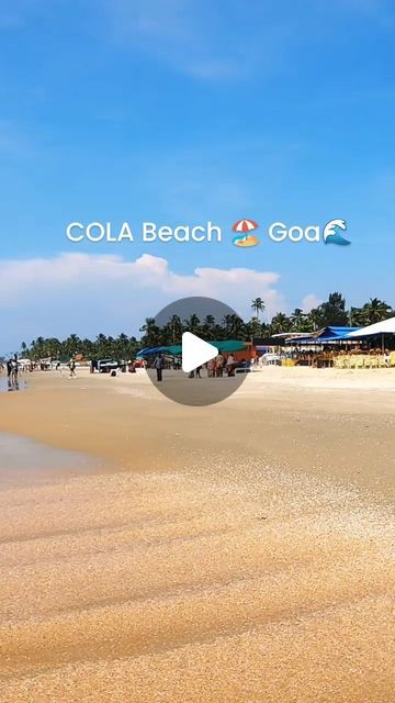 Cola Beach Goa 📍🌊⛱️ Cola Beach Goa, Goa Beaches, Baga Beach Goa, Vagator Beach Goa, Goa Beach View Video, Morjim Beach Goa, Tranquil Retreat, Arabian Sea, Bustling City