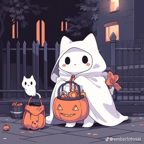 Cartoon Character, Ghost, Halloween, White