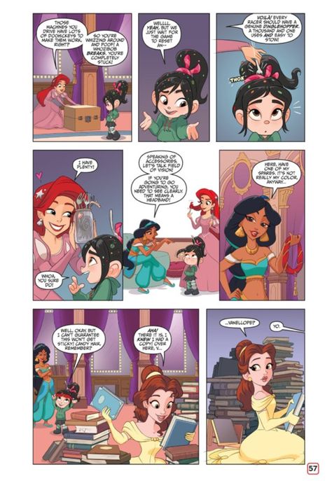 Ralph Breaks The Internet Princesses, Pocket Princess Comics, Disney Princess Comics, Funny Princess, Ralph Breaks The Internet, Pocket Princess, Pocket Princesses, Vanellope Von Schweetz, Disney Princess Artwork