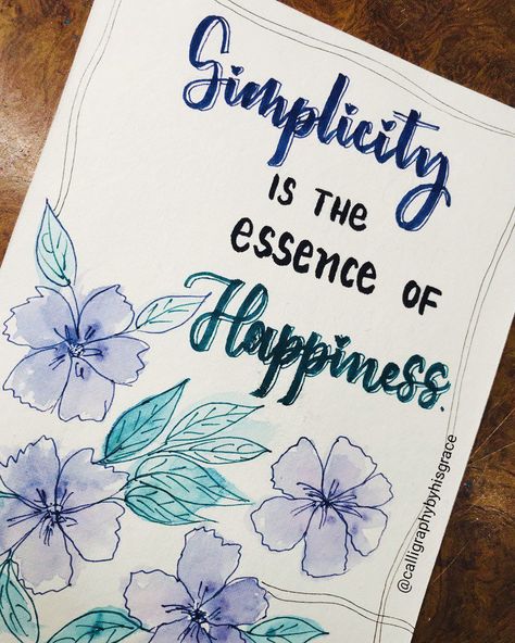 #calligraphy #handlettering #lettering #typography #calligraphyart #handwritten #moderncalligraphy #calligraphylove #letteringart #brushlettering #brushcalligraphy #brush #watercolour #quotes #motivation #simplicity #essence #happiness #waheguru #satnam Watercolour Quotes, Quotes Calligraphy, Simplicity Quotes, Brush Calligraphy, Brush Lettering, Letter Art, Calligraphy Art, Modern Calligraphy, Heartfelt Quotes