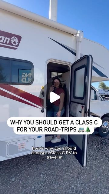 Tyler + Madison White | RV Life + Travel + Adventure on Instagram: "Why you should choose a Class C for your road-trip 🚐🌲

Our first RV was a Class C and we loved it! We loved how easy it was to drive, park, and maneuver around places. It’s definitely a great option if you don’t have a truck to pull a camper👏🏼

What do you prefer, a motorhome or travel trailer??🚐 

#campingworldpartner #rvtour #campertour #rvlife #rvliving" Pull Behind Campers, Class C Motorhomes, Class C Rv, A Truck, Camping World, Rv Life, Travel Adventure, A Class, Travel Trailer