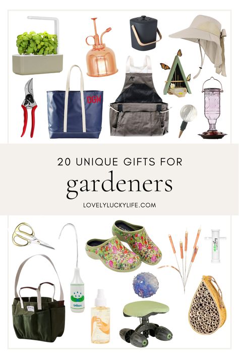 Great Gifts for Gardeners: 20 Unique Ideas They'll Love Mother’s Day Gardening Gift Ideas, Gardening Mothers Day Gifts, Garden Gifts For Mom, Gardeners Gift Basket Ideas, Gifts For Flower Lovers, Garden Gifts Ideas, Gardening Gifts For Women, Gifts For Garden Lovers, Garden Gift Basket Ideas