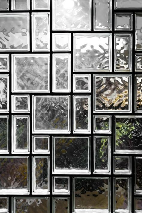 Glass Bricks Ideas, Glass Block Wall, Italian Country House, Decorative Glass Blocks, Glass Blocks Wall, Glass Block Windows, Stairs Window, Fake Window, Window In Shower