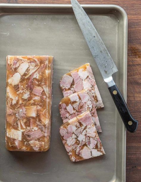 Headcheese Recipe, Head Cheese Recipe, Hog Head Cheese Recipe, Hog's Head Cheese, Head Cheese, Pig Head, James Beard, Pan Bread, Tutorial Video