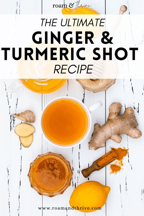 Ginger Shot Recipe, Turmeric Shots, Blender Smoothie, Anti Inflammation Recipes, Best Smoothie, Turmeric Recipes, Ginger Shot, Wellness Shots, Natural Colon Cleanse