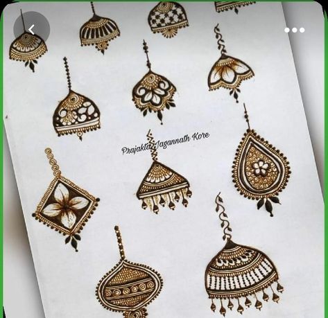 Jumka Mehndi Designs, Jhumka Henna Design, Jumka Mehendi Design, Simple Mehndi Designs For Practice, Mehendi Basic Design, Jumka Mehandi Designs, Basic Mehndi Designs Class 1, Mehndi Designs For Practice, Hathi Design In Mehndi