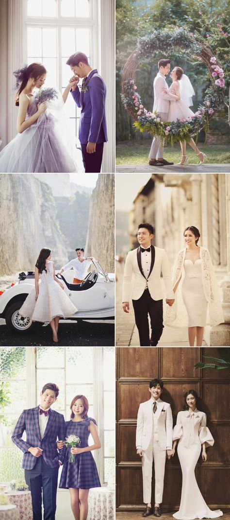 Korean Engagement Photos, Formal Couple, Prenup Outfit, Matching Couple Outfit, Engagement Photos Casual, Outfit Engagement, Prenuptial Photoshoot, Prenup Shoot, Wedding Group Photos