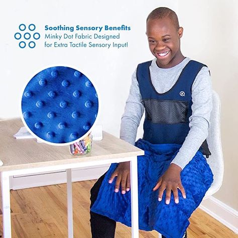 Can think of so-many kiddos that could use this! Like that it is not ginormous and ao heavy to carry around. Weighted Lap Pad for Kids by Harkla (5 pounds) Sensory Weighted Lap Blanket for Kids in School & On-The-Go - Soft and Comfortable Lap Pad with Minky Fabric Weighted Blanket For Kids, Weighted Lap Pad, Sensory Seeker, Compression Vest, Marble Maze, Sensory Items, Body Sock, Kids Sensory, Lap Blanket