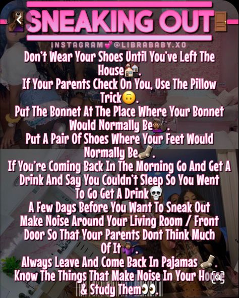 What To Do When Sneaking Out, How To Runaway Tips, How To Sneak Out, How To Sneak Out Tips, Sneaking Out Tips, Runaway Tips, Sneaking Out Aesthetic, Strict Mom, Teen Advice