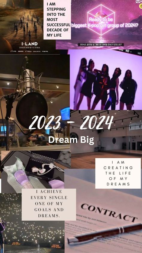 Music Career Vision Board, Kpop Audition Aesthetic, Kpop Idol Vision Board, Kpop Idol Dream Job, Idol Vision Board, Dance Manifestation, Music Making Aesthetic, Kpop Vision Board, Singer Vision Board