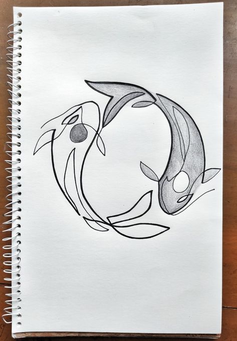 Avatar-the last airbender, tui and la, yin-yang koi fishes Yin And Yang Tattoo Fish, Koi Fish Ying Yang Drawing, Yin And Yang Fish Drawing, Tui And La Drawing, Yin Yang Line Art, Ying Yang Line Tattoo, Ting Yang Fish Tattoo, Tui And La Tattoo The Last Airbender, Ying Yang Fish Drawing