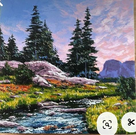 Clare Paint, Easy Acrylic Painting, Old World Christmas Ornaments, Earth Day Crafts, Canvas For Beginners, Canvas Drawing, Canvas Drawings, Canvas Painting Designs, Landscape Art Painting