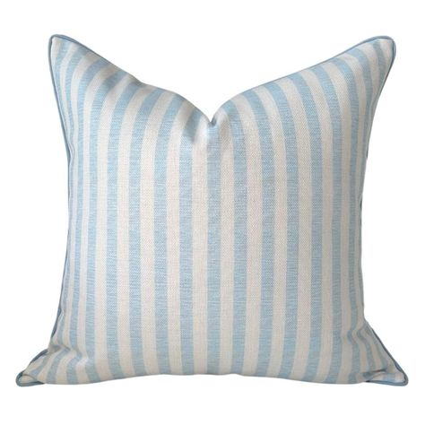 PRICES MAY VARY. Cotton * [ STATEMENT DESIGN] - Our pillow covers bring a classic look to any space in your home. The pillow cover has a unique coastal design that makes a perfect throw pillow for your bedroom, living room, office, or nursery. * [ PIPING ] You’ll love the additional piping on the sides of this pillow. It offers a high-end look to your pillow cover. * [ DOUBLE-SIDED ] Enjoy the beautiful Coastal Grandmother style of your pillow from both sides. * [ HIDDEN ZIPPER ] - This 20”x20” Couch Decor Ideas Throw Pillows, Coastal Grandmother Decor, Baby Blue Pillows, Couch Pillows Ideas, Coastal Cottage Interior, Amazon Throw Pillows, Coastal Casual Decor, Amazon Pillows, Cambridge Cottage