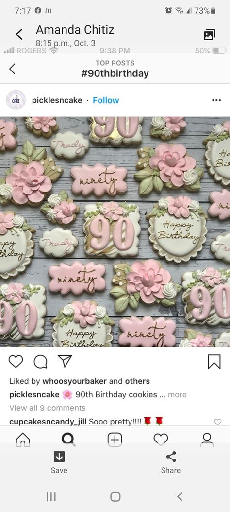 Cookies For 90th Birthday, 90th Birthday Dessert Table, 95th Birthday Cookies, 90th Birthday Party Decorations Ideas, 80th Birthday Cookies For Grandma, 90th Bday Cookies, 80th Birthday Party Cookies, 100 Birthday Cookies, 90th Birthday Party Food Ideas