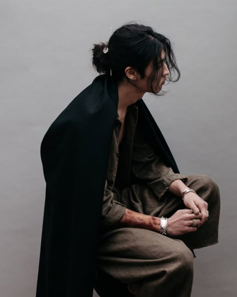 Asian Male Model, Human Poses Reference, Poses References, Human Poses, Hair Reference, Male Poses, Pose Reference Photo, Long Hair Styles Men, Model Poses