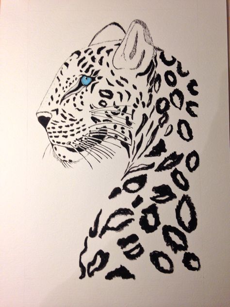 Leopard Art Painting, Jaguar Drawing Sketches, Leopard Drawing Sketch, Leopard Painting Acrylic, Leopard Drawing Easy, Leopard Line Art, Snow Leopard Painting, Leopard Sketch, Snow Leopard Drawing