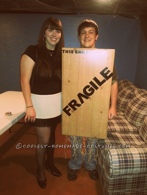 A+Christmas+Story+Leg+Lamp+and+Fragile+Crate+Couple+Costume Homemade Couples Costumes, A Christmas Story Leg Lamp, Original Halloween Costumes, Christmas Story Leg Lamp, Best Couples Costumes, Leg Lamp, Couple Costume, Let’s Make A Deal, Spooky Szn