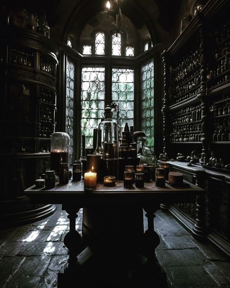 𝐖𝐞𝐥𝐜𝐨𝐦𝐞 𝐭𝐨 𝐇𝐨𝐮𝐬𝐞 𝐒𝐥𝐲𝐭𝐡𝐞𝐫𝐢𝐧 🐍 (@slytherin.aexthetic) | Instagram Gothic Castle Aesthetic, Gods Concept Art, House Slytherin, Eclectic Homes, Home Bar Design, Magic House, Art Painting Ideas, Scifi Art, Slytherin House