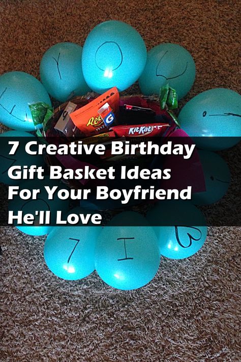 Discover the perfect way to surprise your boyfriend with our 7 Creative Birthday Gift Basket Ideas! From gourmet treats to personalized items, these thoughtful birthday gifts for boyfriend baskets are designed to make him feel special. Each idea is unique and customizable, ensuring that your gift stands out. Whether he loves snacks, self-care, or hobbies, find inspiration to create a memorable birthday experience he'll cherish forever. Diy Birthday For Him, Birthday Basket For Boys, Cheap Birthday Gifts For Boyfriend, Cute Gift Baskets For Boyfriend, Birthday Gifts For Boyfriend Baskets, Boyfriend Birthday Basket Ideas, Birthday Gift Basket Ideas, Cheap Birthday Ideas, Birthday Gift For Bf