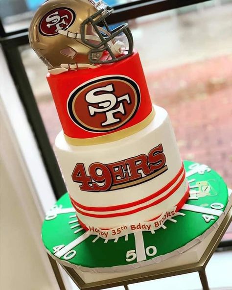 San Francisco 49ers Cake, 49ers Birthday Party, 49ers Birthday, 49ers Party, 49ers Cake, 50 Birthday, Bday Cake, Theme Cake, 8th Birthday