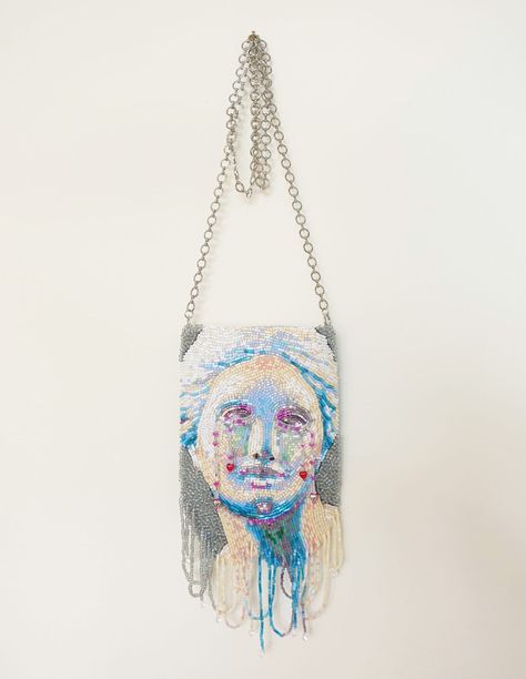 Buy Artwork - Rachel Ellenbogen Dream Bag, Sac Diy, Tambour Embroidery, November 1st, Silver Silk, Bead Embroidery Patterns, Bead Embroidery Jewelry, Beaded Handbag, S Art